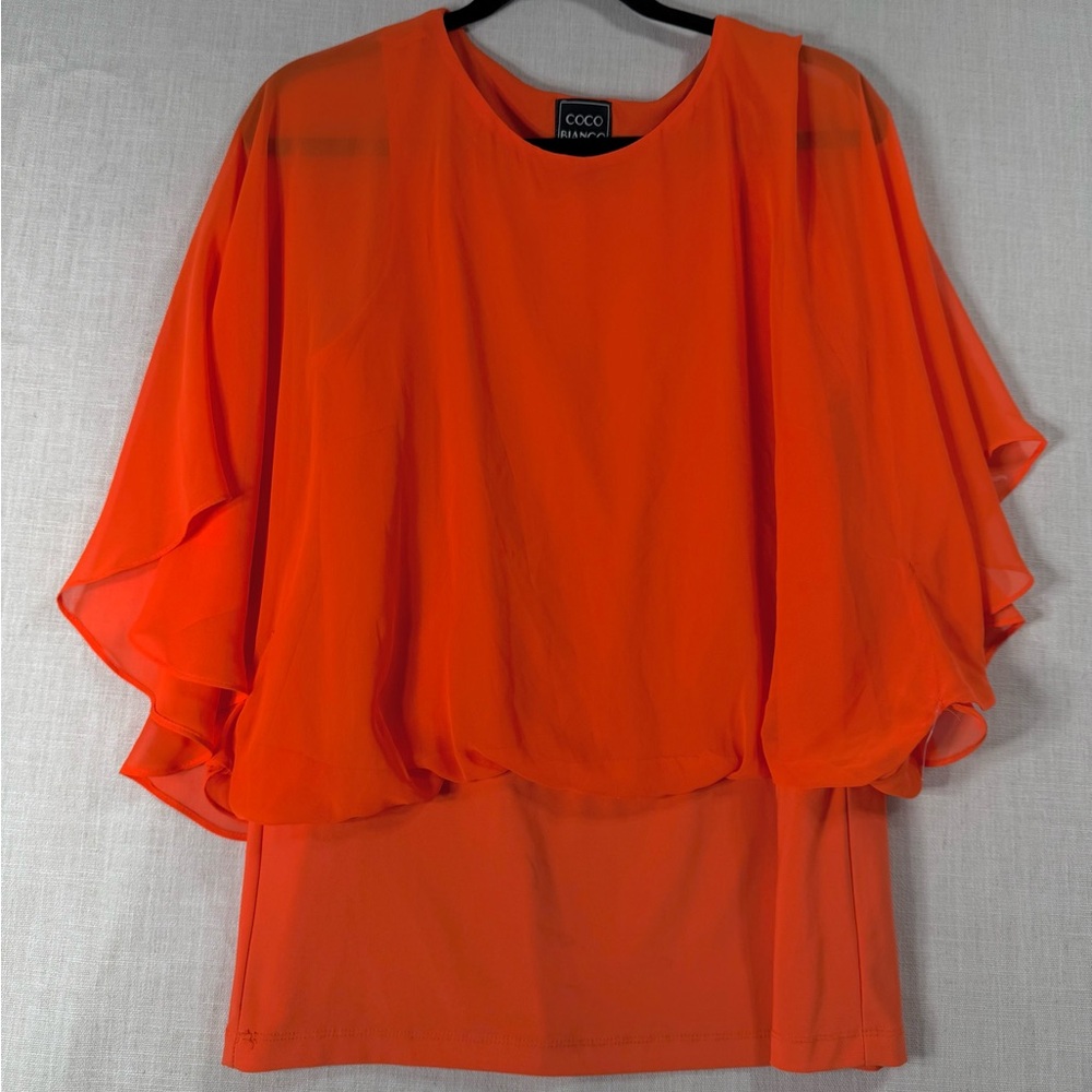 Vibrant Orange Women's Blouse minor detail see pic